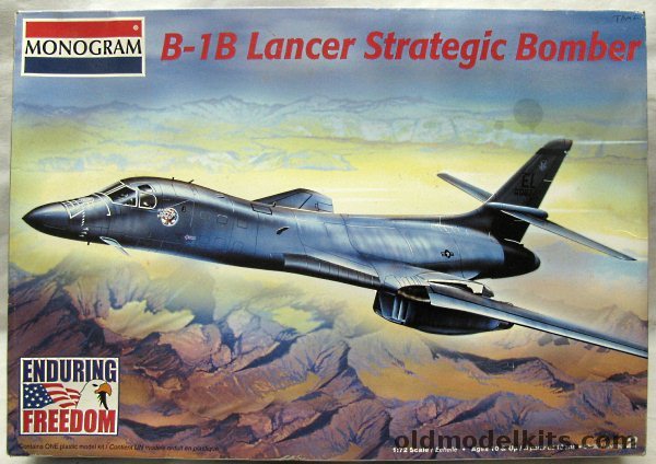 Monogram 1/72 Rockwell B-1B Strategic Bomber - Operation 'Enduring Freedom' - 'Stars and Stripes' 28th BW 37th BS Ellsworth AFB / 'Sweet Sixteen' 7th Wing 28th BS Dyess AFB / 'Star of Abilene' Delivery Scheme, 85-5606 plastic model kit
